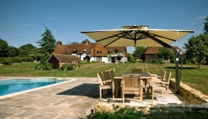 Big Side Arm Parasol - Yellow