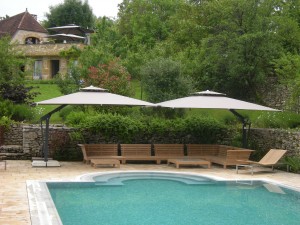Large Taupe Parasols