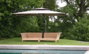 Taupe Large Garden Parasol